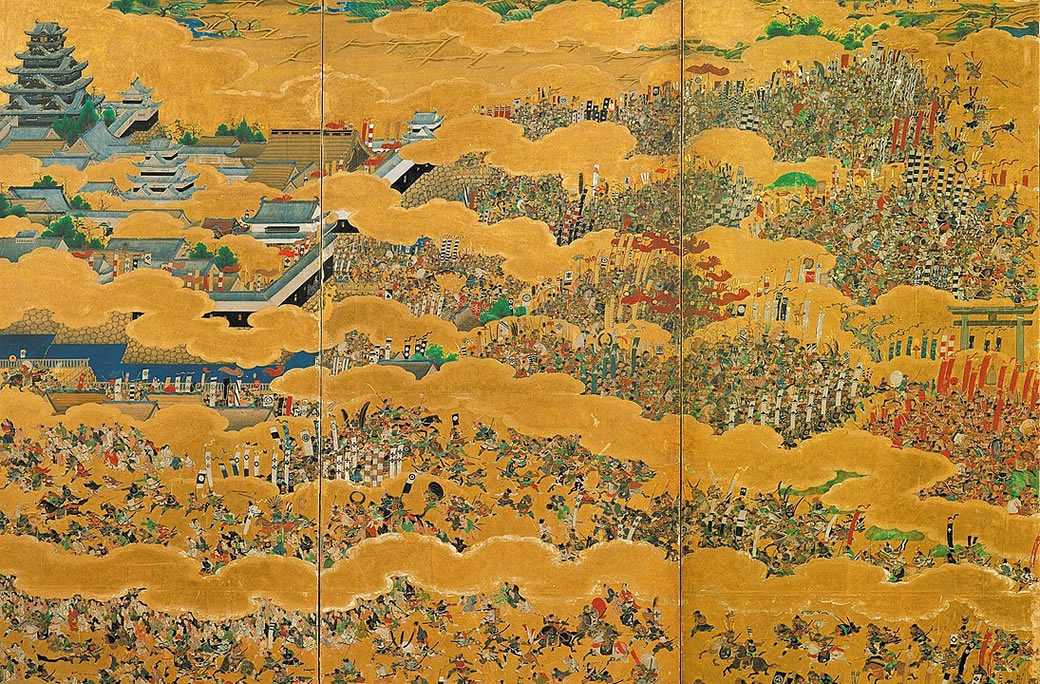Folding screen depicting the Siege of Osaka