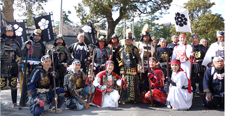 松江武者行列に、岩国城鉄砲隊の皆さんと一緒に参加