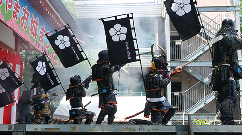 第33回福知山お城まつりで火縄銃演武